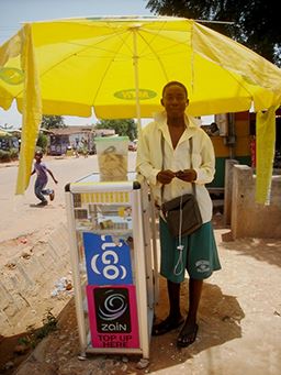 Kiosk for phone credits in Ghana